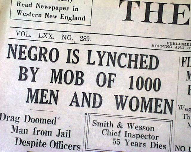 Princess Anne, Maryland Negro lynching...