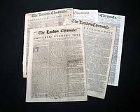 Five issue lot from before the Revolutionary War...