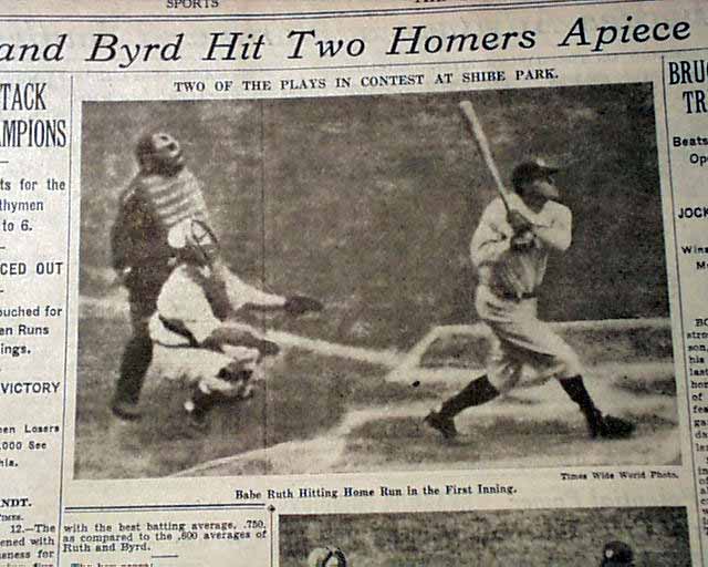 Babe Ruth & Yankees 1932 opening day w/ photo....