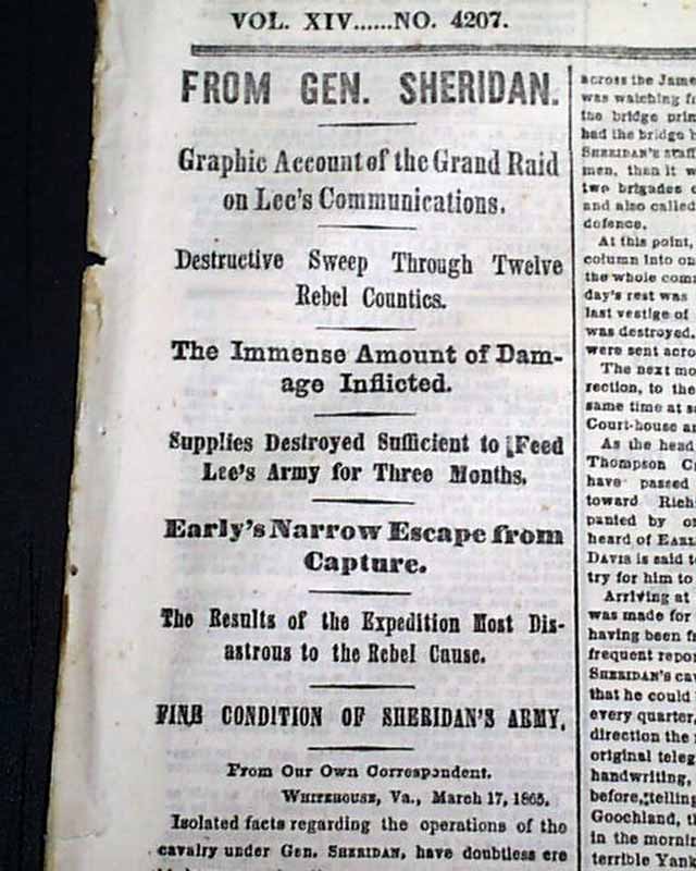 Closing events of the Civil War...   A Lincoln Proclamation...