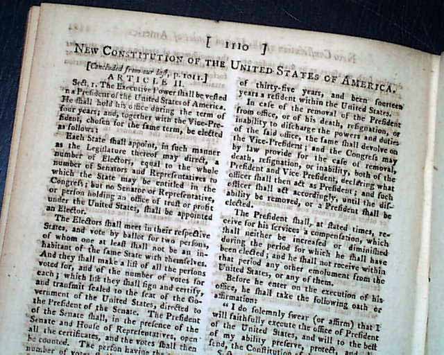 The Constitution of the United States... A 1787 printing ...