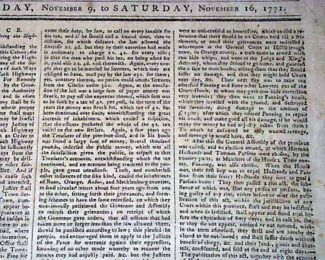 Much reporting on the Regulators of North Carolina...