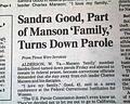 Charles Manson supporter Sandra Good... - Image 2