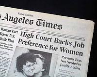 Women & affirmative action in 1987 SCOTUS...
