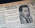 Actor Warner Oland death... Charlie Chan...
