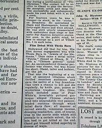 Actor Warner Oland death... Charlie Chan...