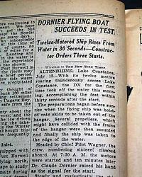 1st flight of the Dornier Do X flying boat in 1929...