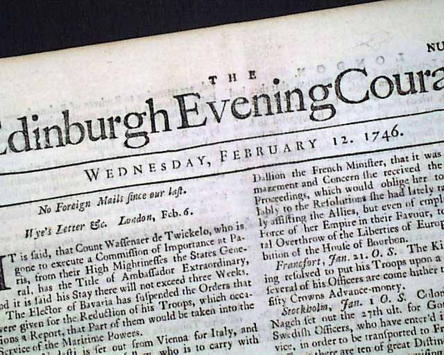 On the Jacobite Rebellion...