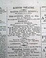 Edgar Allan Poe Parents Theatre Ad In 1806...
