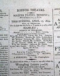 Edgar Allan Poe Parents Theatre Ad In 1806...