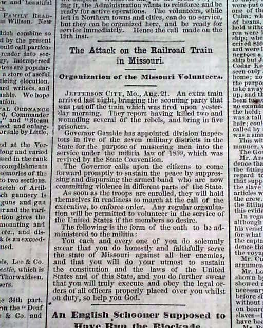Charleston MO fight 1861 Civil War....