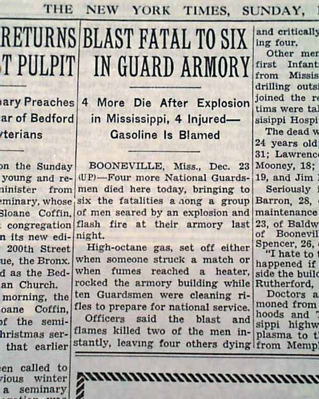 Booneville, MS armory explosion...