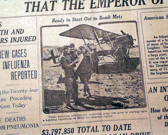 USS Ticonderoga sinking in 1918...