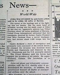 The failed Bay of Pigs invasion of Cuba...