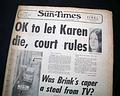 Karen Ann Quinan case in 1976...