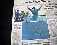1986 "Rutan Voyager" airplane endurance flight...
