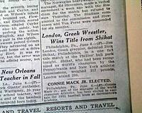 1930 professional wrestling w/ Jim Londos...