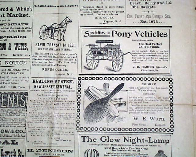 1903 Keyport New Jersey Newspaper