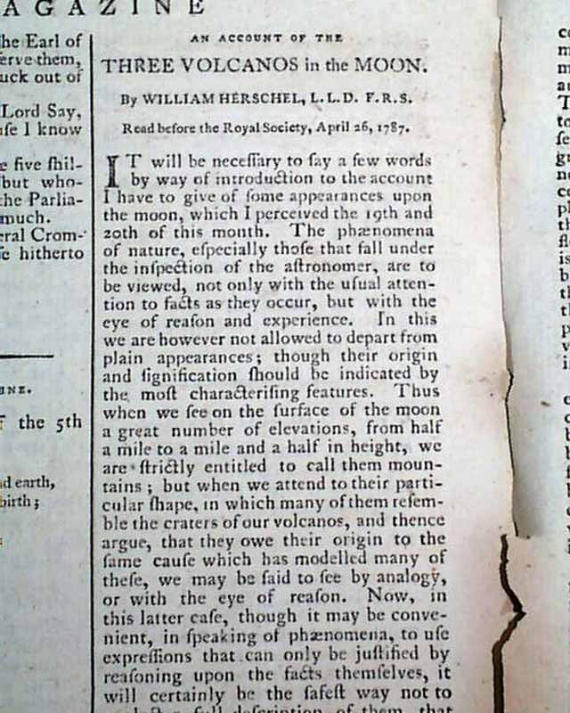 First of this magazine we have seen, plus a great William Herschel report...