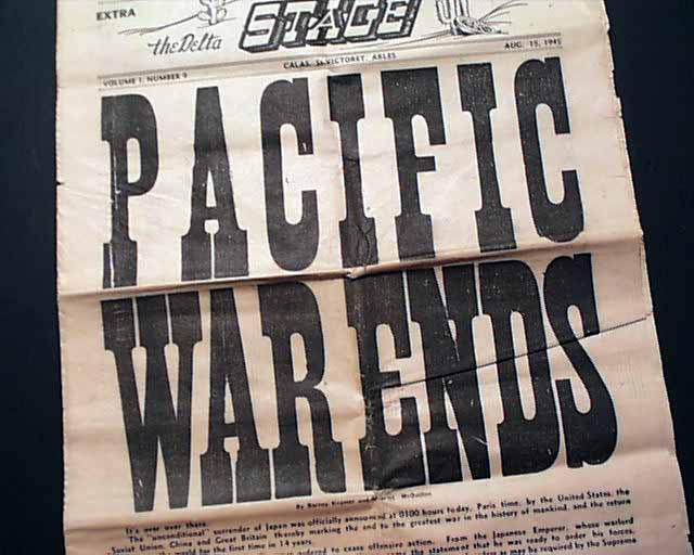 Dramatic issue on the end of World War II...