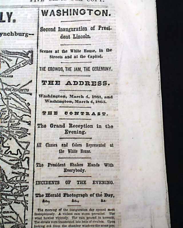 Lincoln's second inauguration and inaugural address...