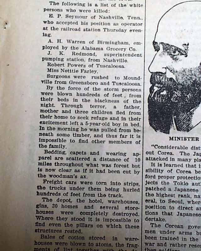 1904 Moundsville, Alabama tornado disaster.....