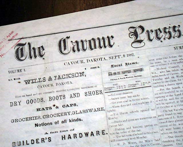 A very rare South Dakota newspaper...