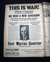 1942 Earl Warren campaign for Califonria governor...