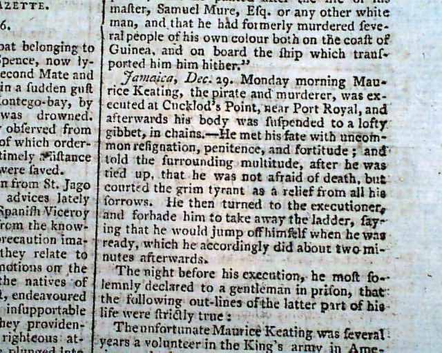 George Barrington... Botany Bay fame... - The dreaded pirate Maurice Keating!