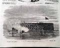Rare 4 1/2 page "Iron Clad" foldout print... - Fort Sumter...  Charleston Harbor... - Image 3