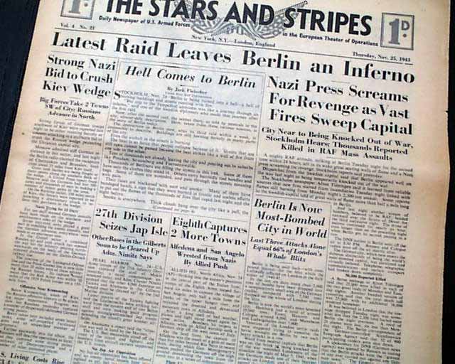 War news in this military newspaper from the middle of World War II...