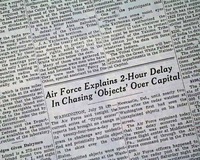 UFO's over Washington, D.C...  The funeral of Eva "Evita" Peron...   