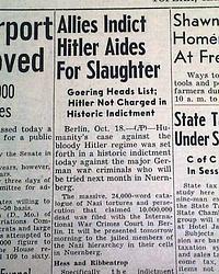 Nazi ringleaders are indicted in 1945...  
