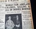 1933 World's Fair airplane disaster...