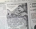 1932 "Tarzan the Ape Man" opening day advertisement for Chicago....