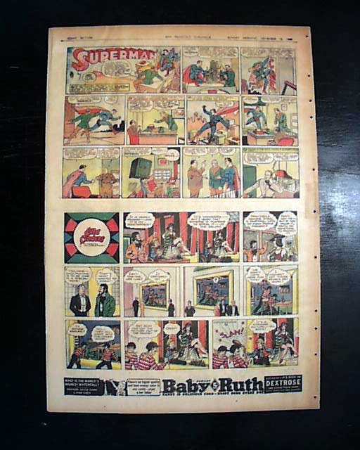 Superman color comic strip (#2) from the first year of publication ...