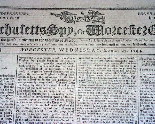 John Adams Proclamation....