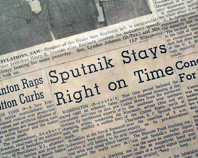 Sputnik begins the space race... - RareNewspapers.com