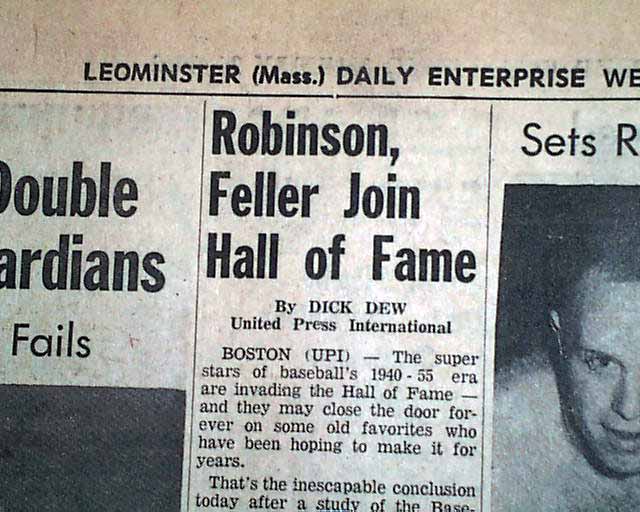 Feller, Robinson make history with Hall of Fame elections