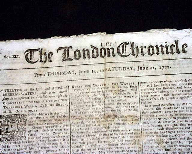 The Revolutionary War to end soon? Ben Franklin negociating with the French...