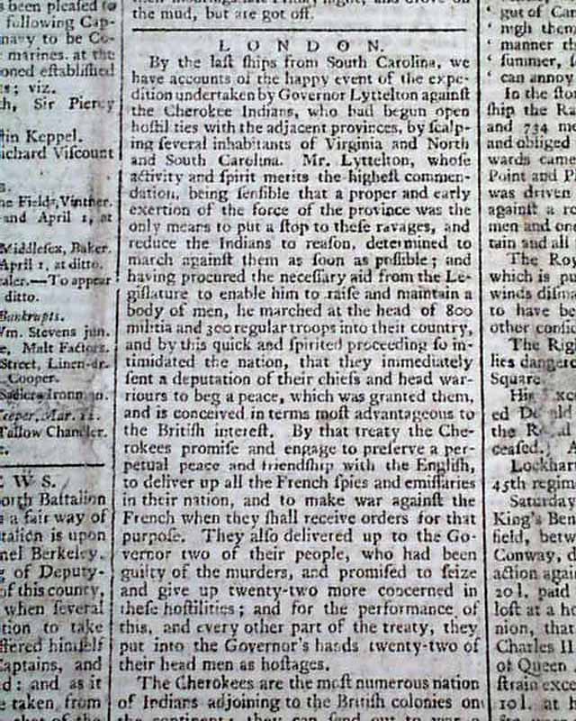 Nice reporting on the French & Indian War...