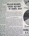 William Muldoon death... wrestling champion...