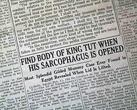 King Tutankhamen's sarcophagus opening...