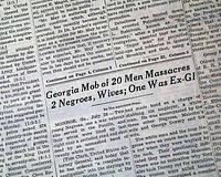 1946 Moore's Ford Bridge lynchings...