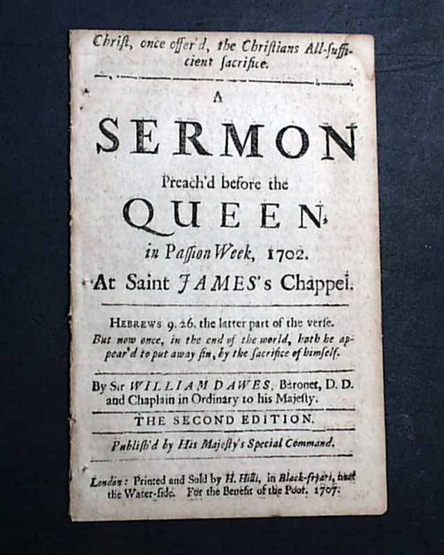 Pamphlet printed in 1707...