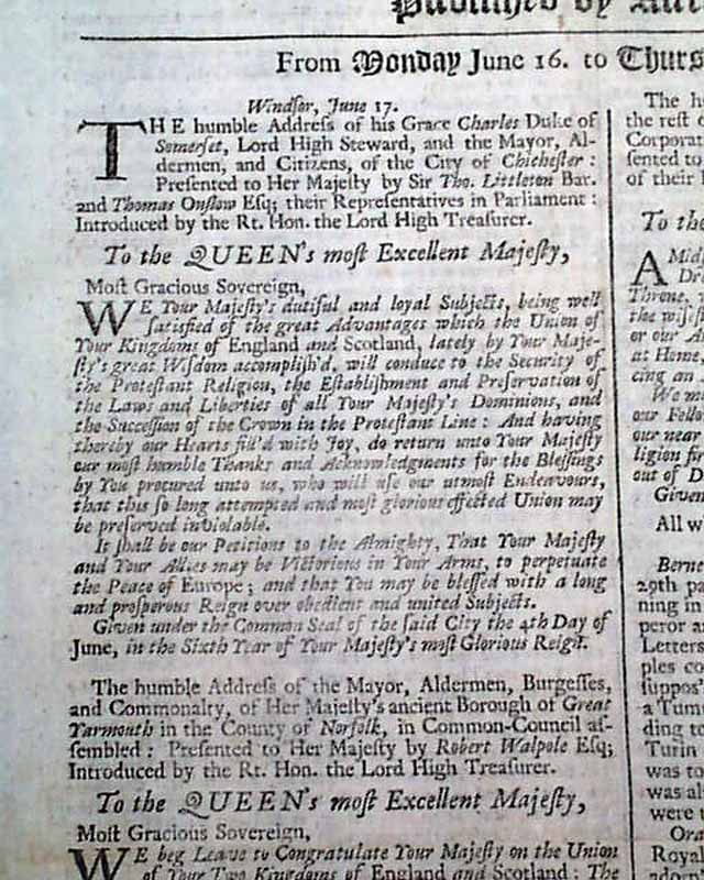 Celebrating the historic Acts of Union, joining England & Scotland, takes effect...