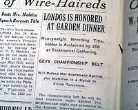 1931 professional wrestling w/ Jim "Golden Greek" Londos ...