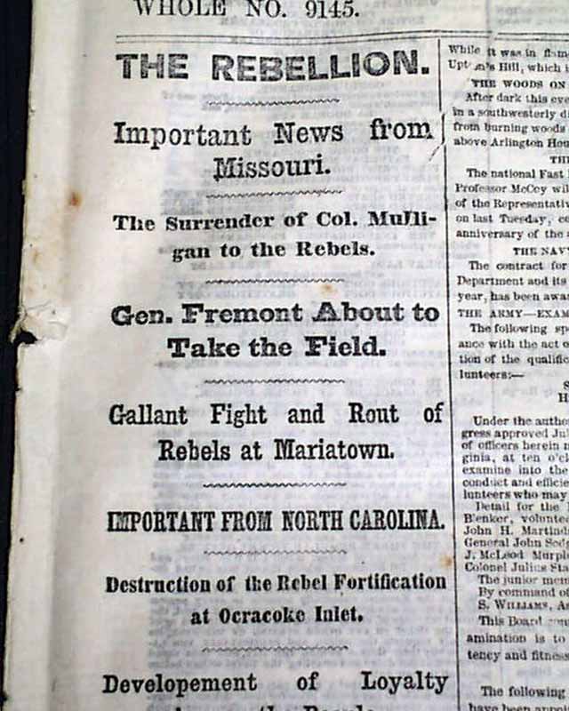 Rout of the rebels at Mariatown, Missouri...