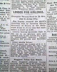 1931 professional wrestling w/ Jim "Golden Greek" Londos ...