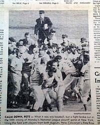 1973 Pete Rose & Bud Harrelson fight w/ photos......